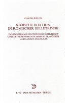 Cover for Stoische Doktrin in romischer Belletristik