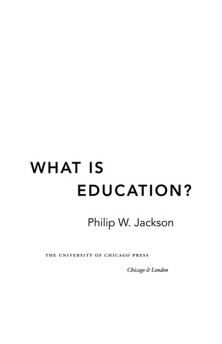 Cover for What is education?