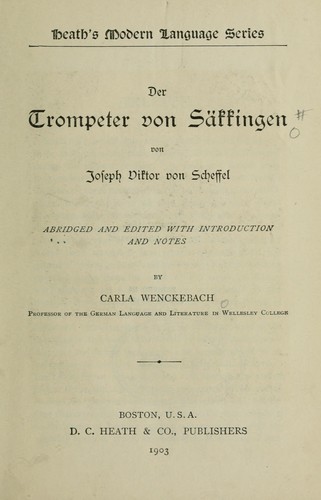 Cover for Der Trompeter von Säkkingen