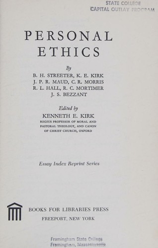 Cover for Personal ethics