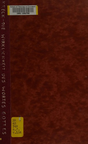 Cover for Die Wirklichkeit des Wortes Gottes