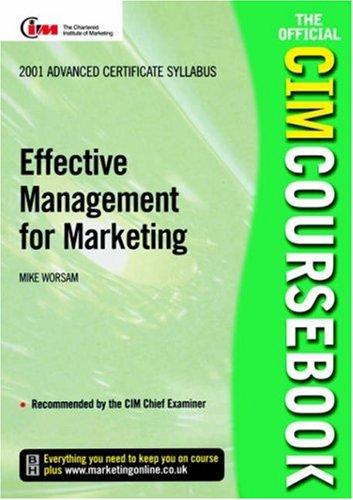 Cover for CIM Coursebook 01/02 Effective Management for Marketing (CIM Coursebook)