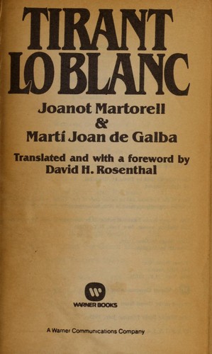 Cover for Tirant lo Blanc