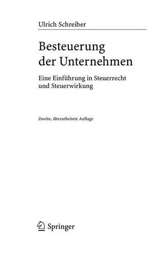 Cover for Besteuerung der Unternehmen