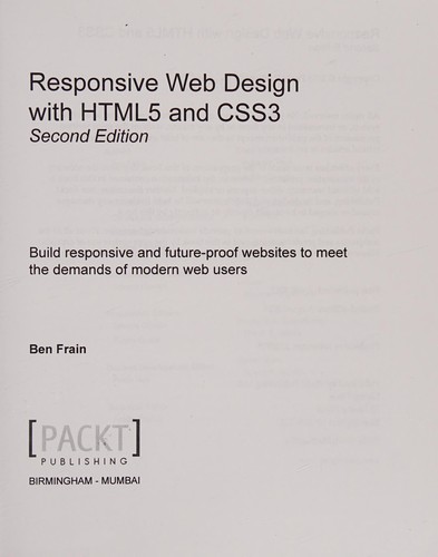 Cover for Responsive Web Design with HTML5 and CSS3 - Second Edition