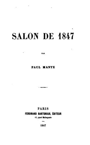 Cover for Salon de 1847