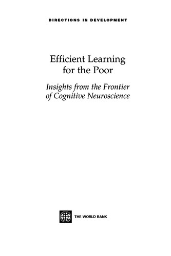 Cover for Efficient learning for the poor
