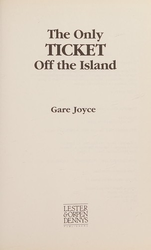 Cover for The only ticket off the island