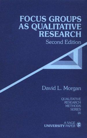 Cover for Focus groups as qualitative research / David L. Morgan.