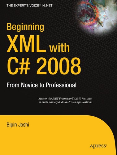 Cover for Beginning XML with C# 2008