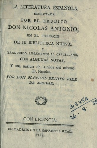 Cover for La literatura española demostrada