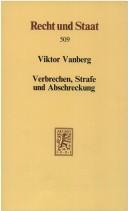 Cover for Verbrechen, Strafe und Abschreckung