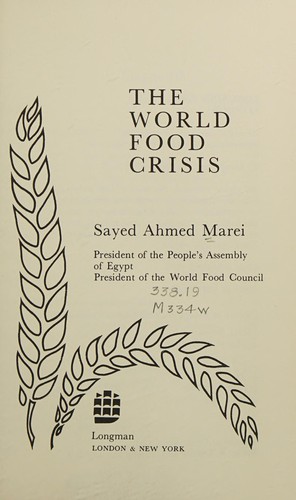 Cover for The World Food Crisis