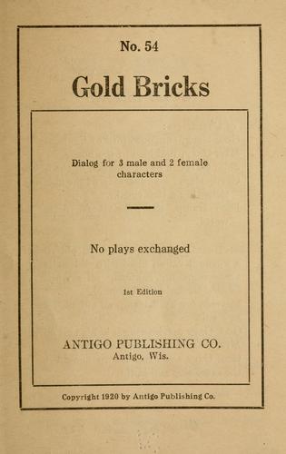 Cover for Gold Bricks.