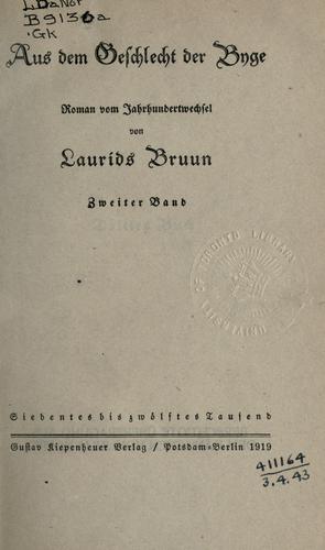 Cover for Aus dem Geschlecht der Byge