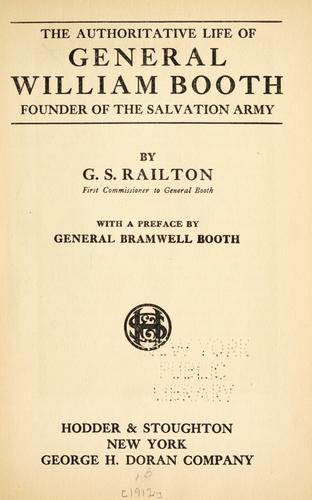 Cover for The authoritative life of General William Booth