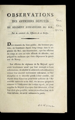 Cover for Observations