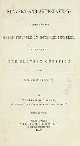 Cover for Slavery and anti-slavery