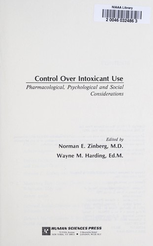 Cover for Control over intoxicant use