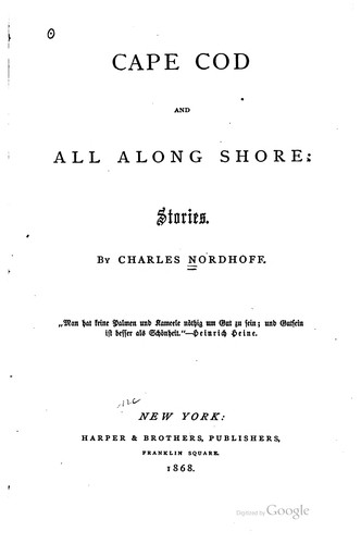 Cover for Cape Cod and All Along Shore: Stories