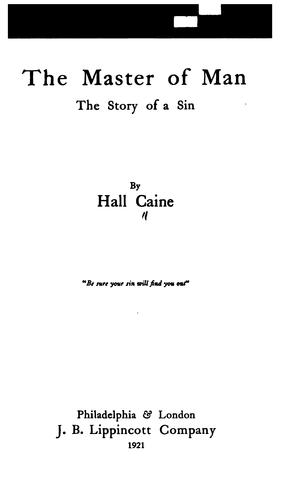 Cover for The master of man