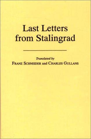 Cover for Last letters from Stalingrad.
