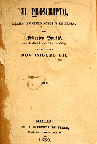 Cover for El proscripto