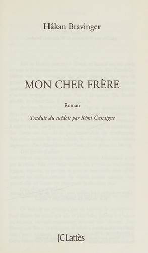Cover for Mon cher frère