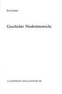 Cover for Geschichte Niederösterreichs