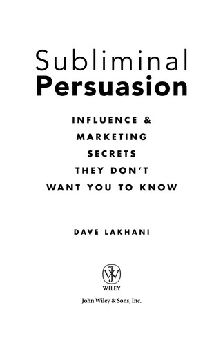 Cover for Subliminal persuasion