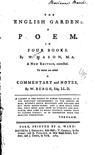 Cover for The English Garden: A Poem in Four Books