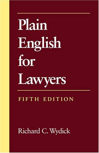 Cover for Plain English for Lawyers (5th Edition)