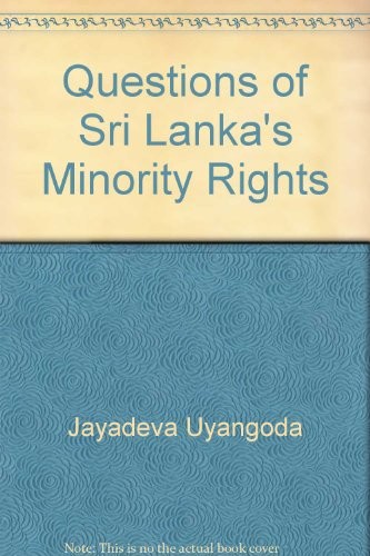 Cover for Questions of Sri Lanka's minority rights