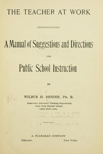 Cover for The teacher at work