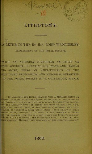Cover for Lithotomy