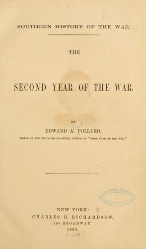 Cover for Southern history of the war.