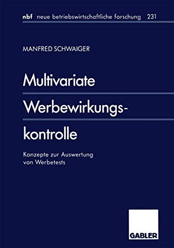 Cover for Multivariate Werbewirkungskontrolle