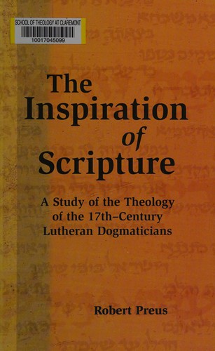 Cover for The inspiration of scripture