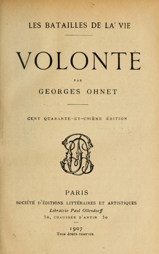 Cover for Volonté