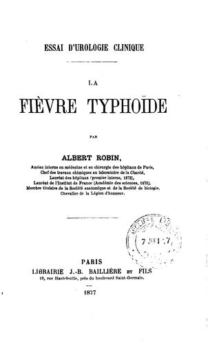 Cover for Fievre Typhoide