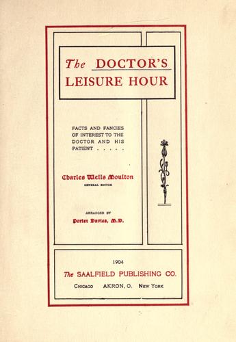 Cover for The doctor's leisure hour