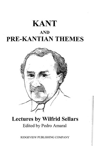Cover for Kant and pre-Kantian themes