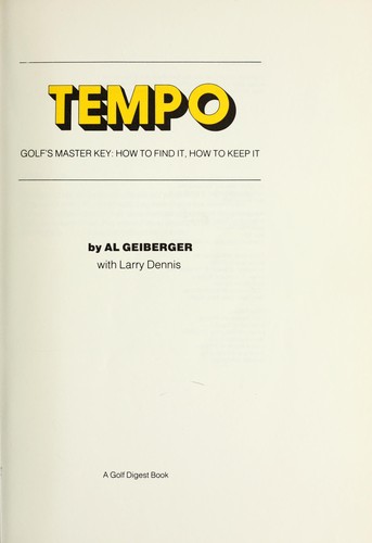 Cover for Tempo: Golf's Master Key