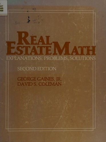 Cover for Real estate math