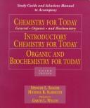 Cover for Study Guide and Solutions Manual to Accompany Chemistry for Today, Introductory Chemistry for Today, Organic and Biochemistry for Today