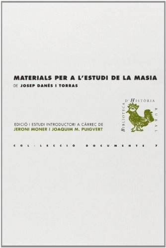 Cover for Materials per a l'estudi de la masia
