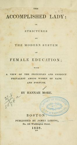 Cover for The accomplished lady