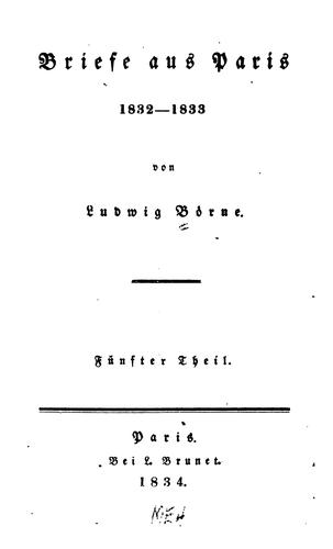 Cover for Briefe aus Paris...