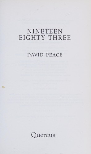Cover for Nineteen eighty three
