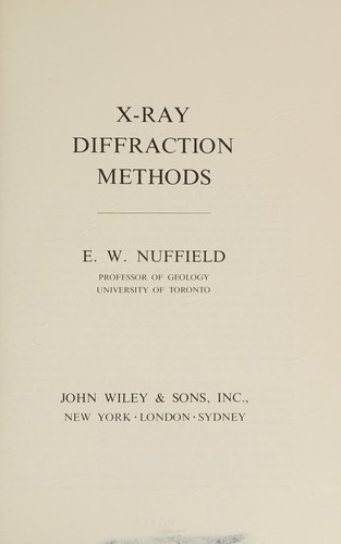 Cover for X-ray diffraction methods